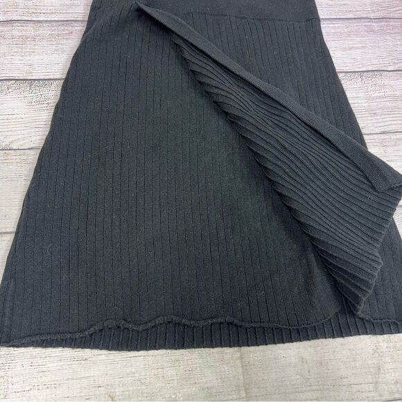 Free People Mod Wrap Black Mini Ribbed Skirt Size XS Boho Coquette - Picture 10 of 12